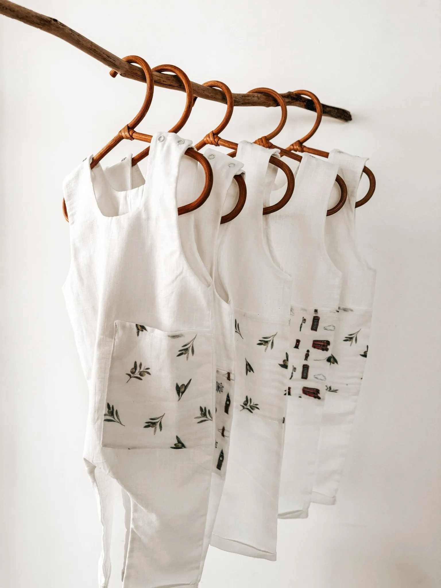 Handmade London Design Romper Pure Linen Kids 6m  4 Yrs