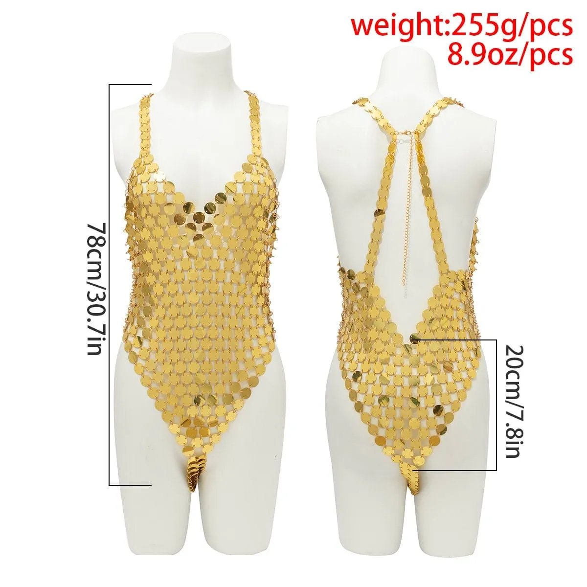 Handmade Transparent Squamous Bikini Sequin Dress