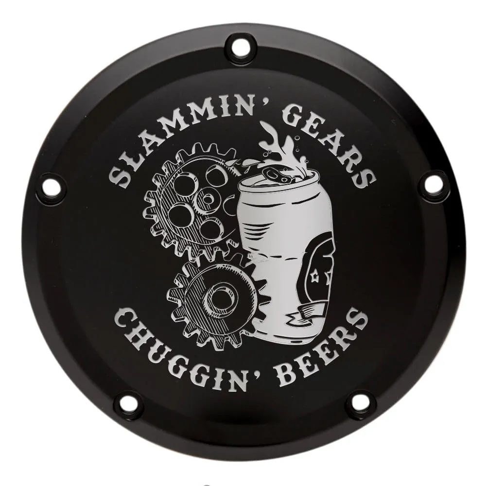 Harley Derby Cover "Slammin' Gears Chuggin' Beers"