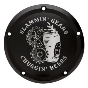Harley Derby Cover "Slammin' Gears Chuggin' Beers"