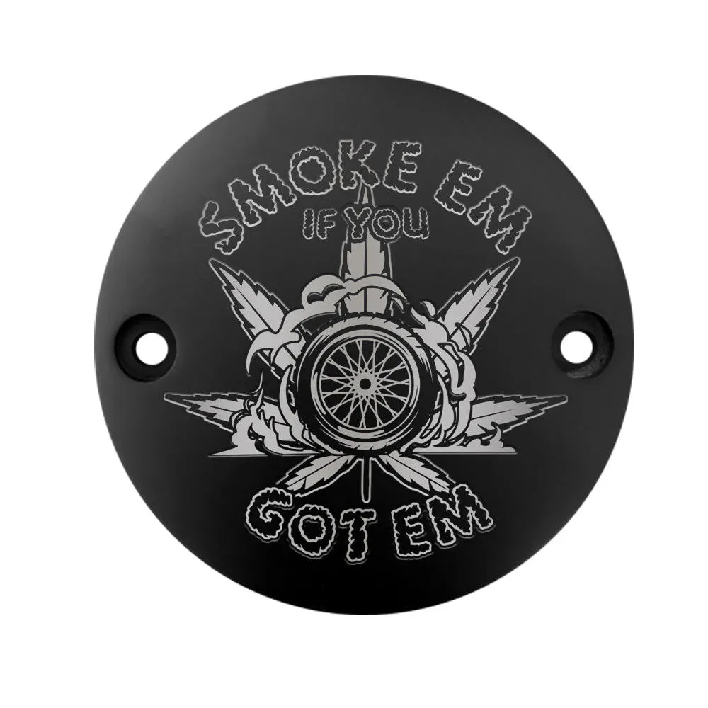 Harley Points Cover - Smoke Em if you Got Em - Black