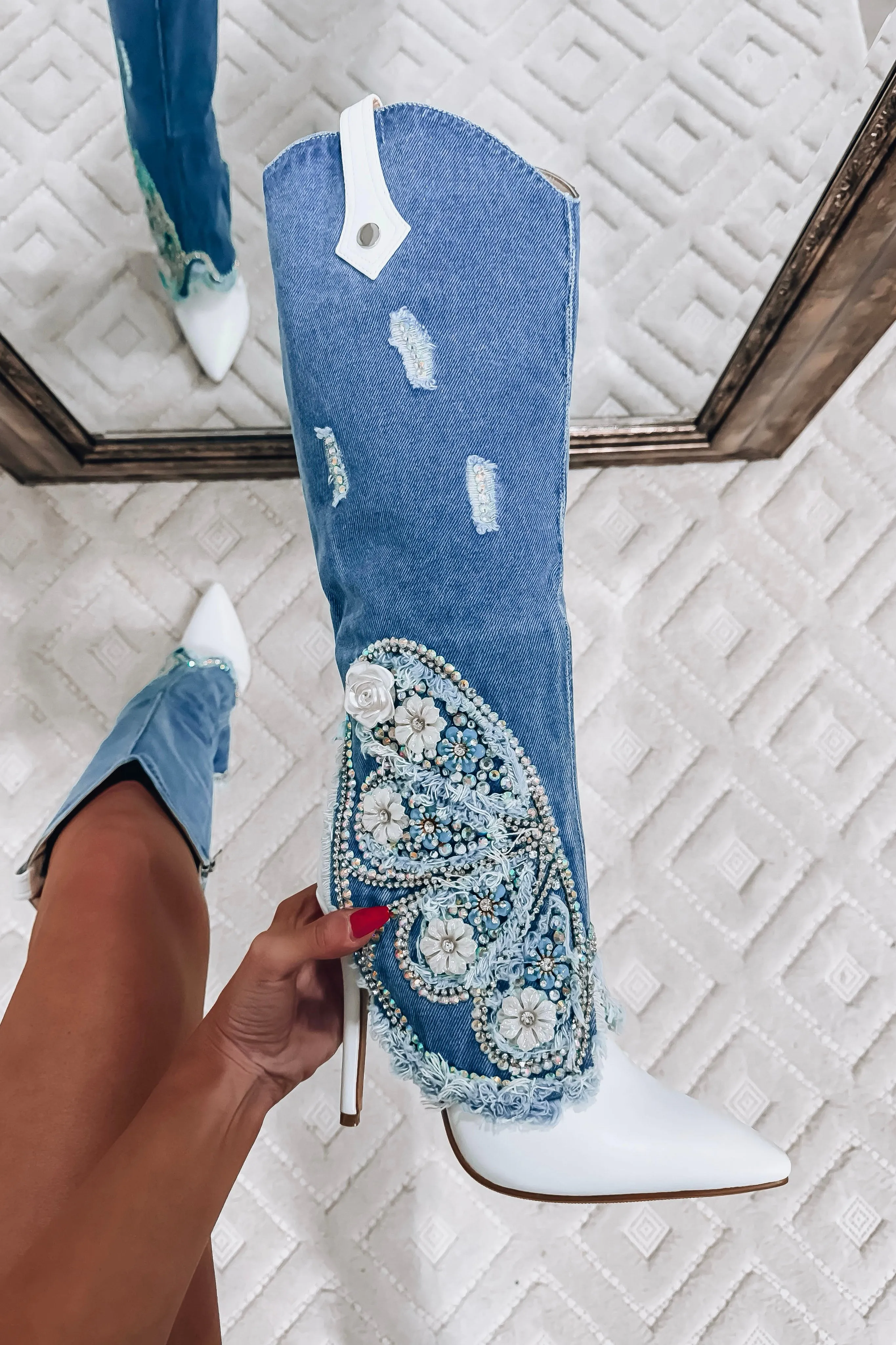 Haven Floral Denim Boot