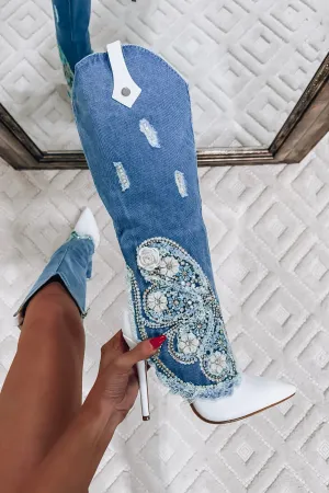 Haven Floral Denim Boot