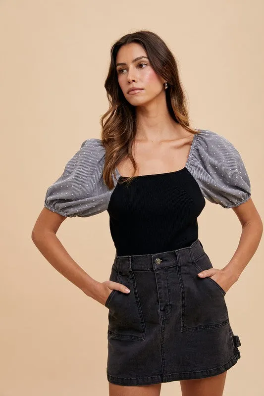 Hazel Blues® |  Annie Wear Cargo Denim Mini Skirt