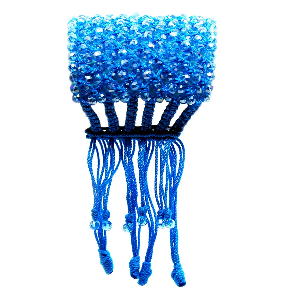 Helios: Blue Woven in Thread w/Crystals Bracelet