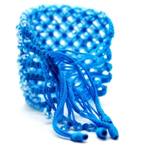 Helios: Blue Woven in Thread w/Crystals Bracelet