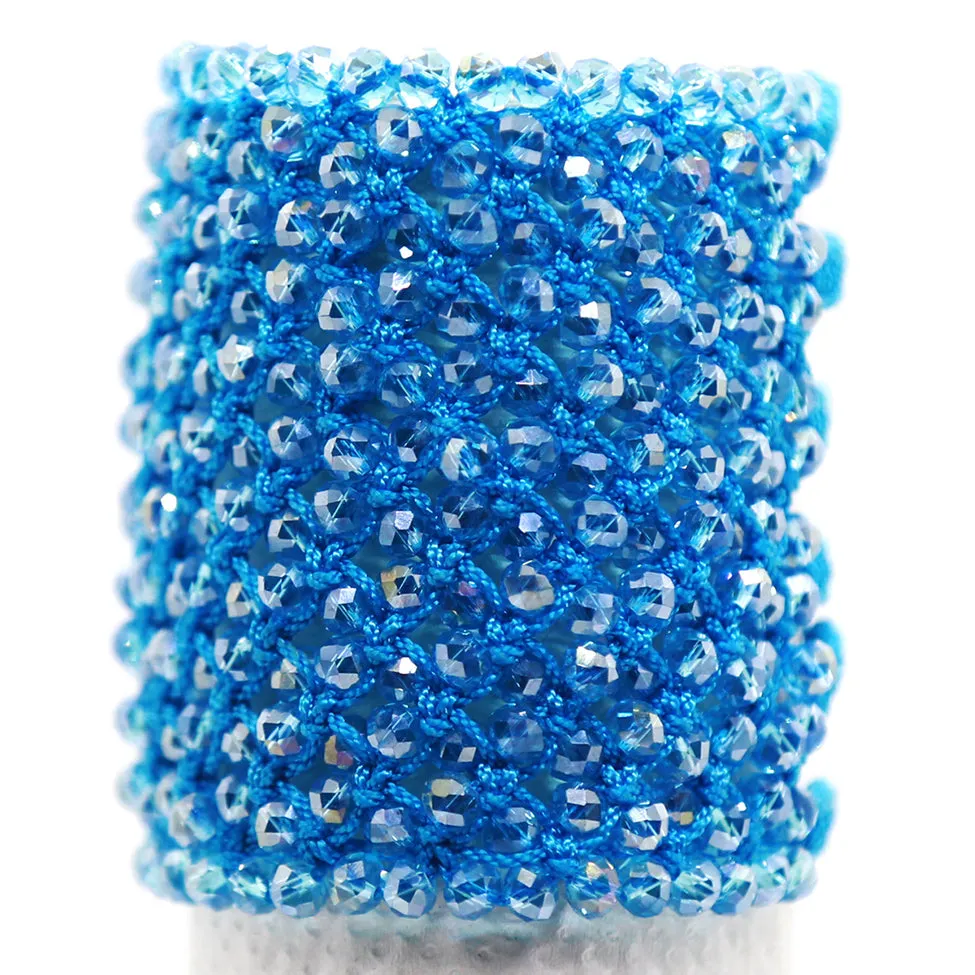 Helios: Blue Woven in Thread w/Crystals Bracelet