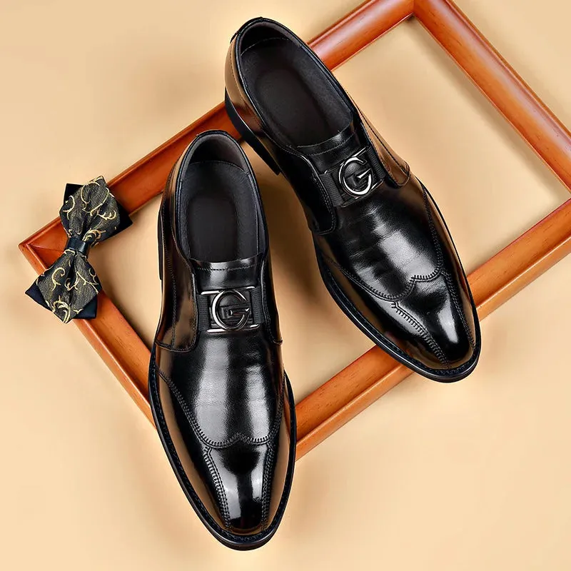 Herren Freizeit-Business-Schuhe mit metallischer Dekoration