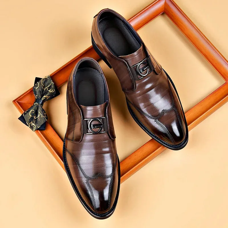 Herren Freizeit-Business-Schuhe mit metallischer Dekoration