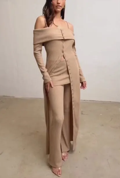 Honey Wheat Knit pant set