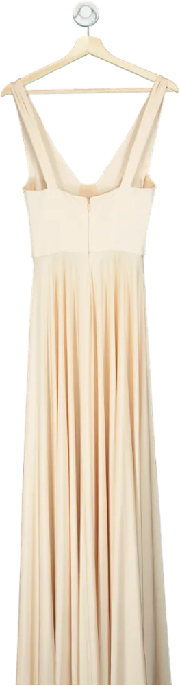 House of CB Beige Sleeveless Maxi Dress UK XS