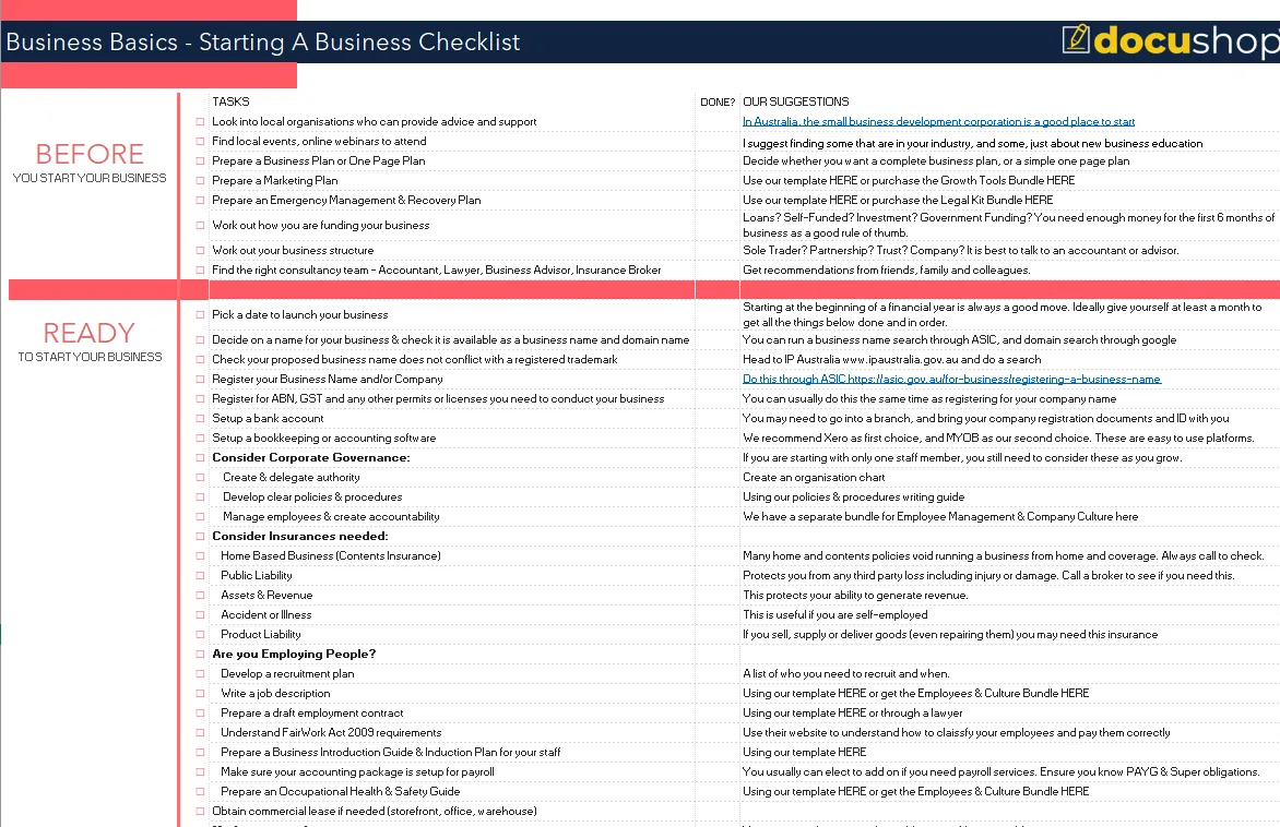 How to Start a Business - Template Bundle