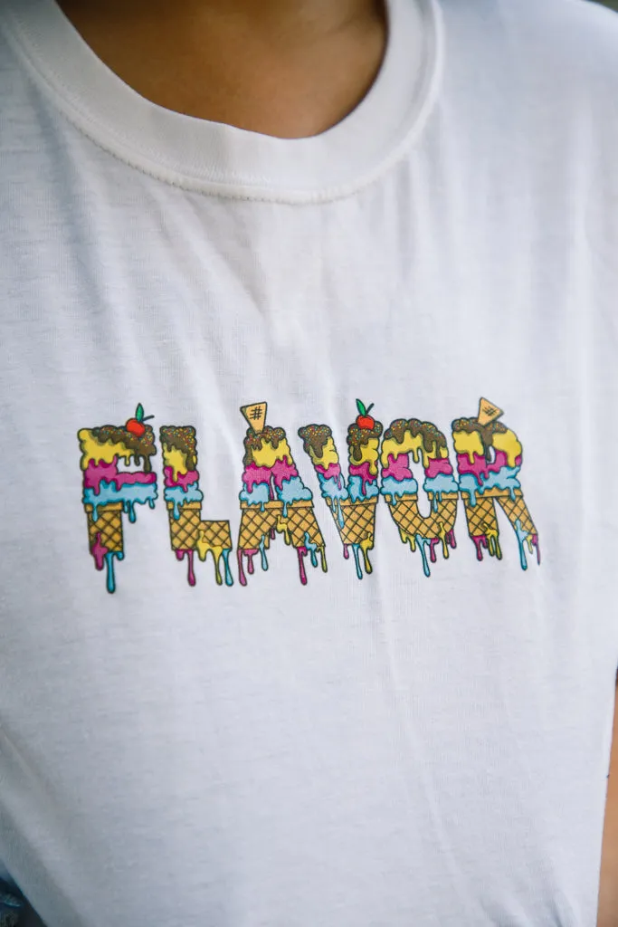 Ice Cream Flavor | White Tee