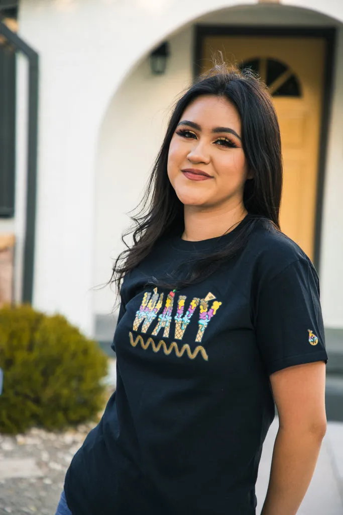 Ice Cream WAVY | Black Tee