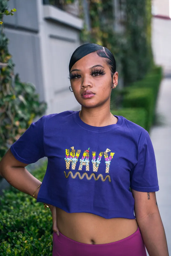Ice Cream WAVY | Purple Tee