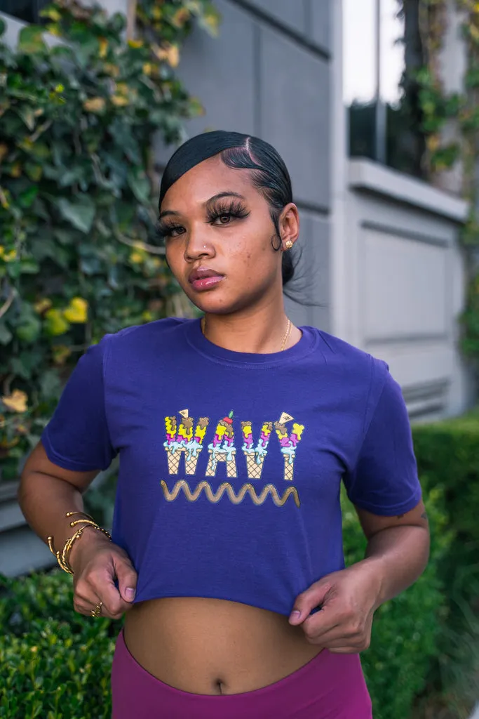 Ice Cream WAVY | Purple Tee
