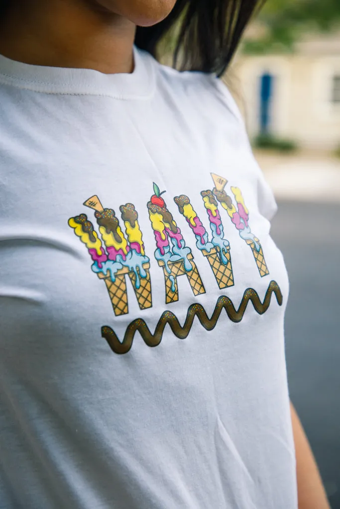 Ice Cream WAVY | White Tee