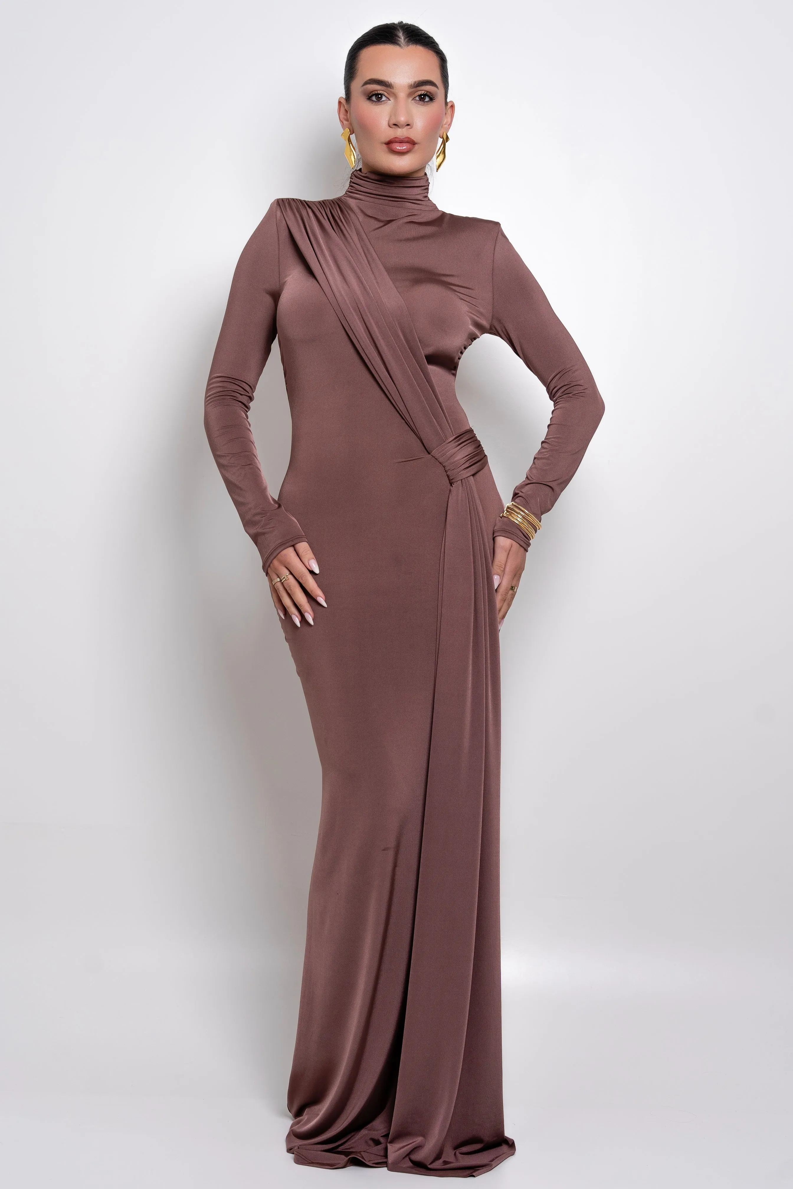 Ilayda Caffe Dress