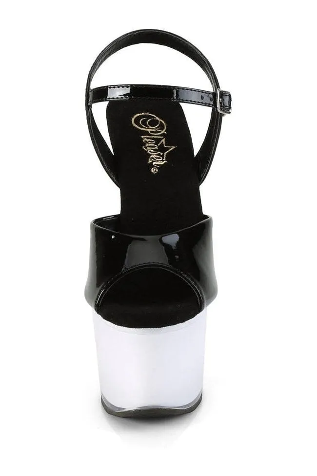 ILLUMINATOR-709 Exotic Sandal | Black Patent