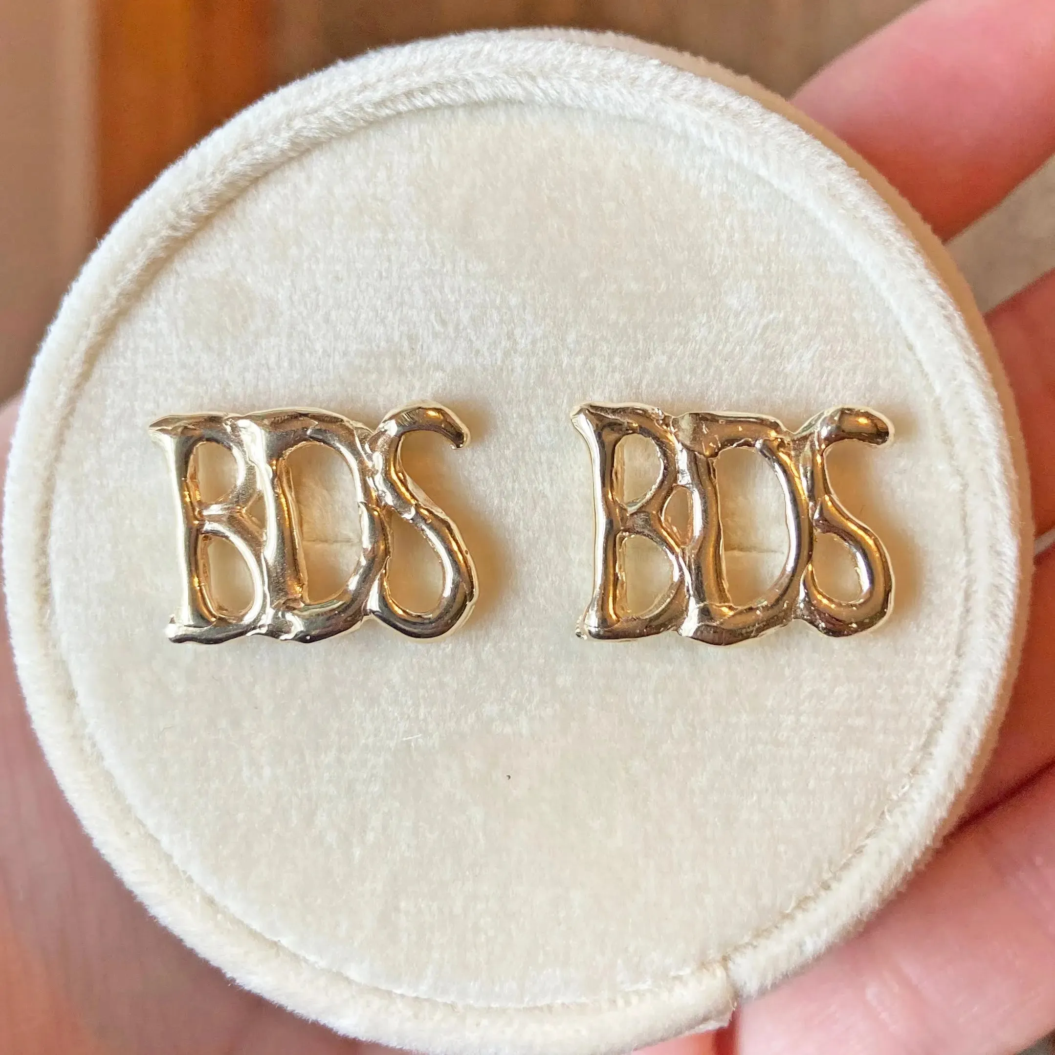 Initial Cufflinks, Yellow Gold