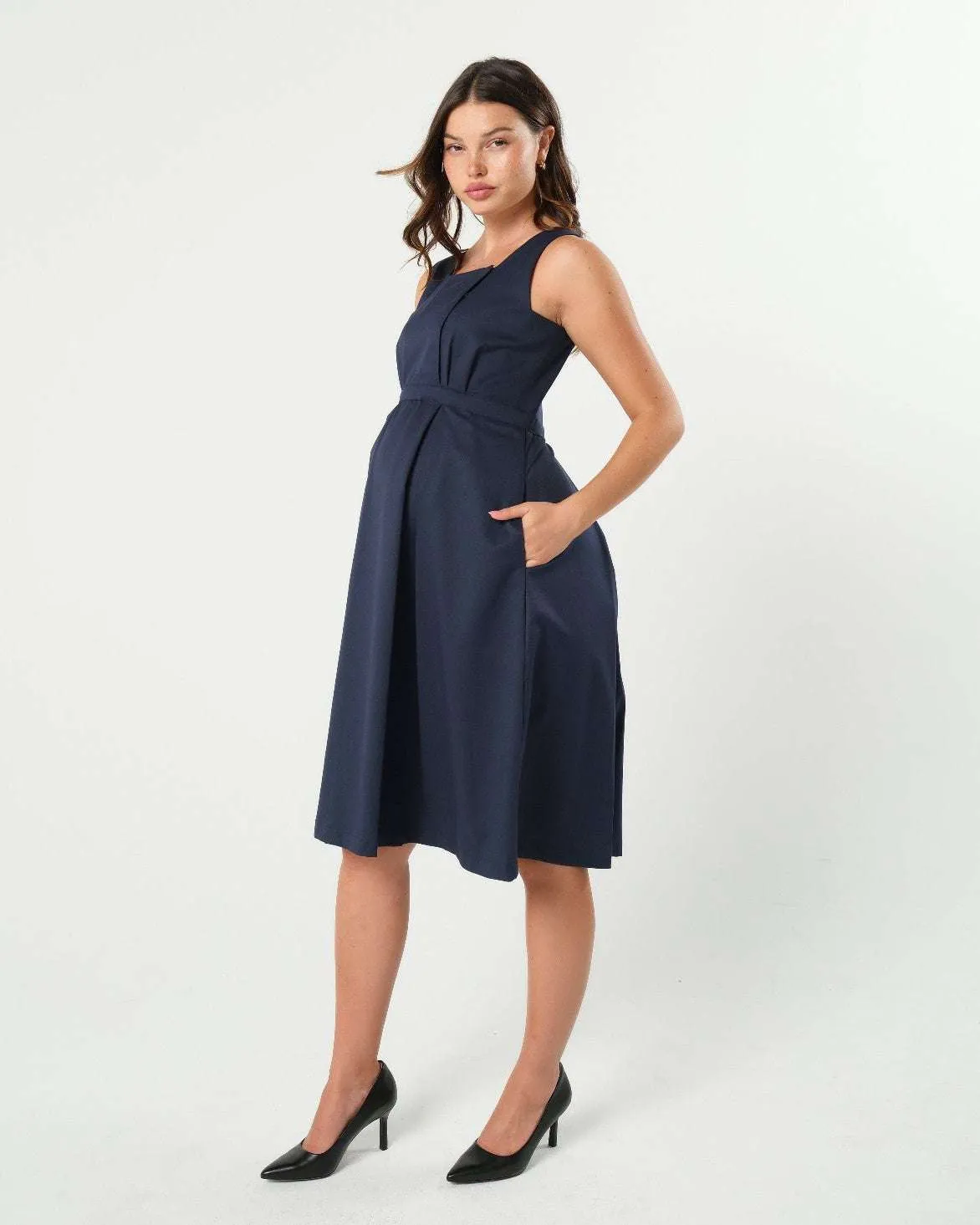 INTO THE BLUE Maternity & Nursing Dress