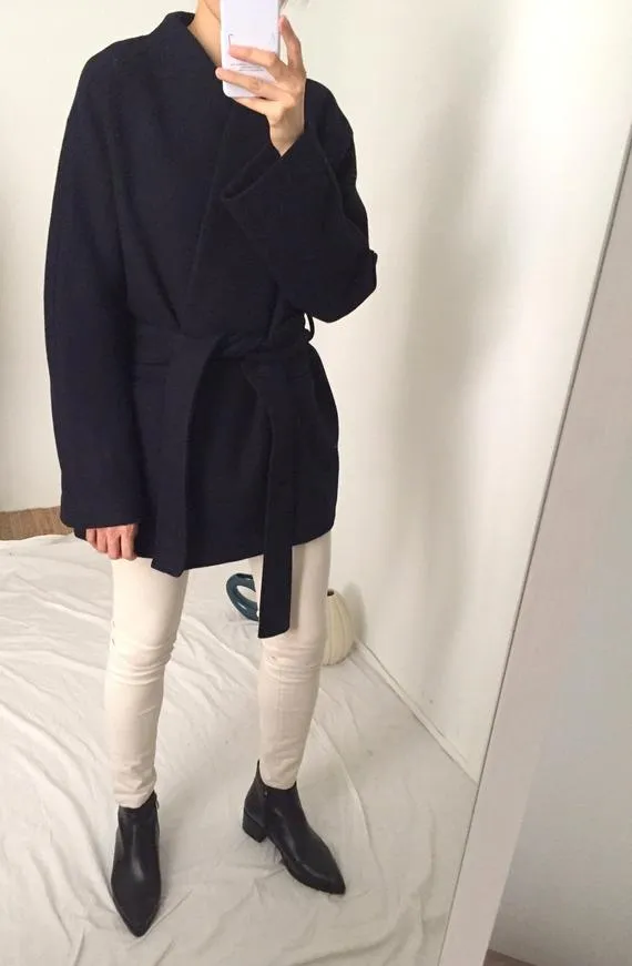 ishiji kimono coat  - navy (more colours available)