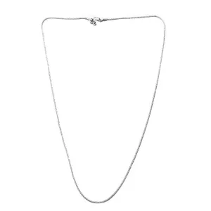 Italian Sterling Silver Rock SPARKLE Adjustable Chain Necklace 24 in. (4.5 gm)