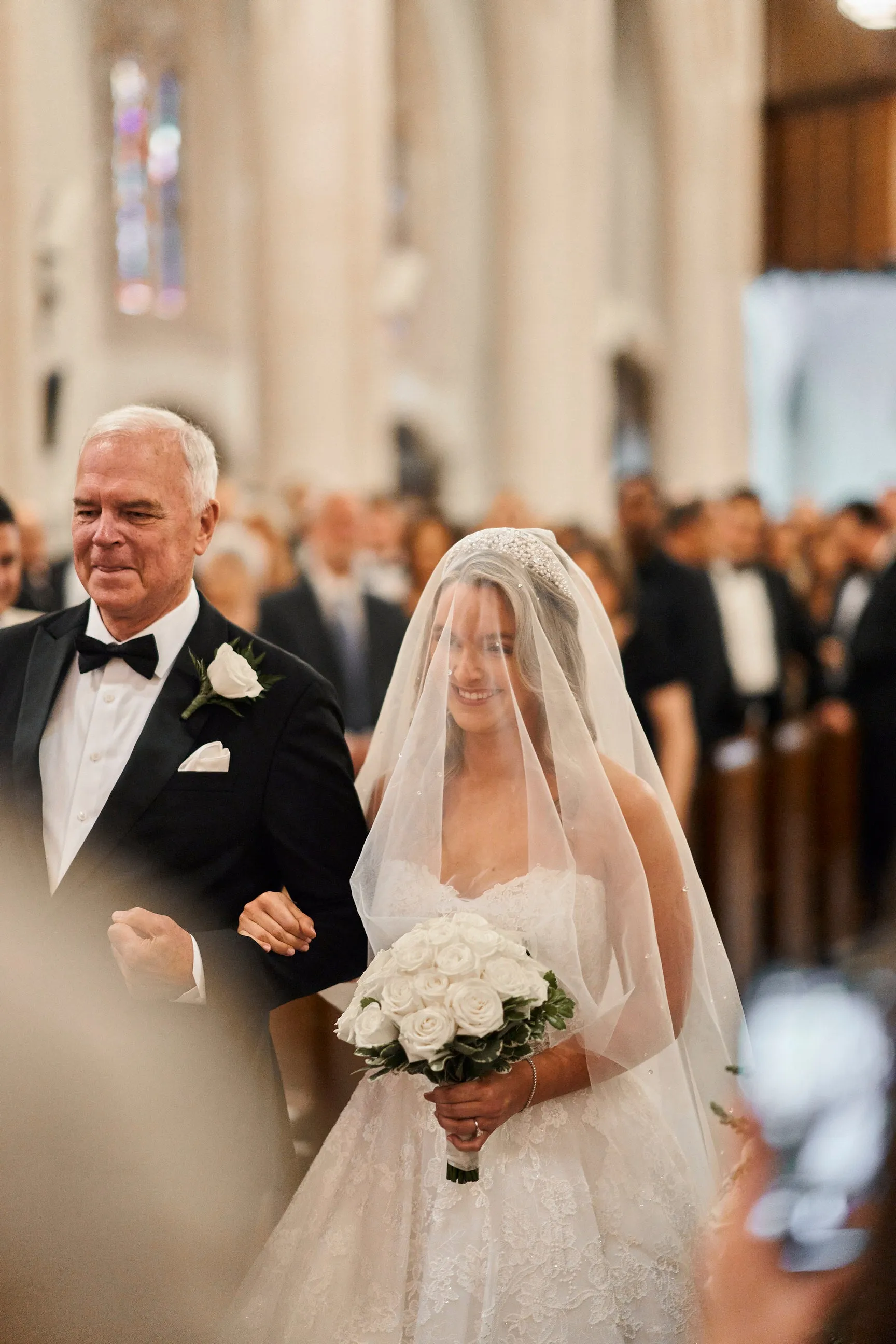 Ivory Dew Drop Wedding Veil, Sofia Richie Resin Droplet