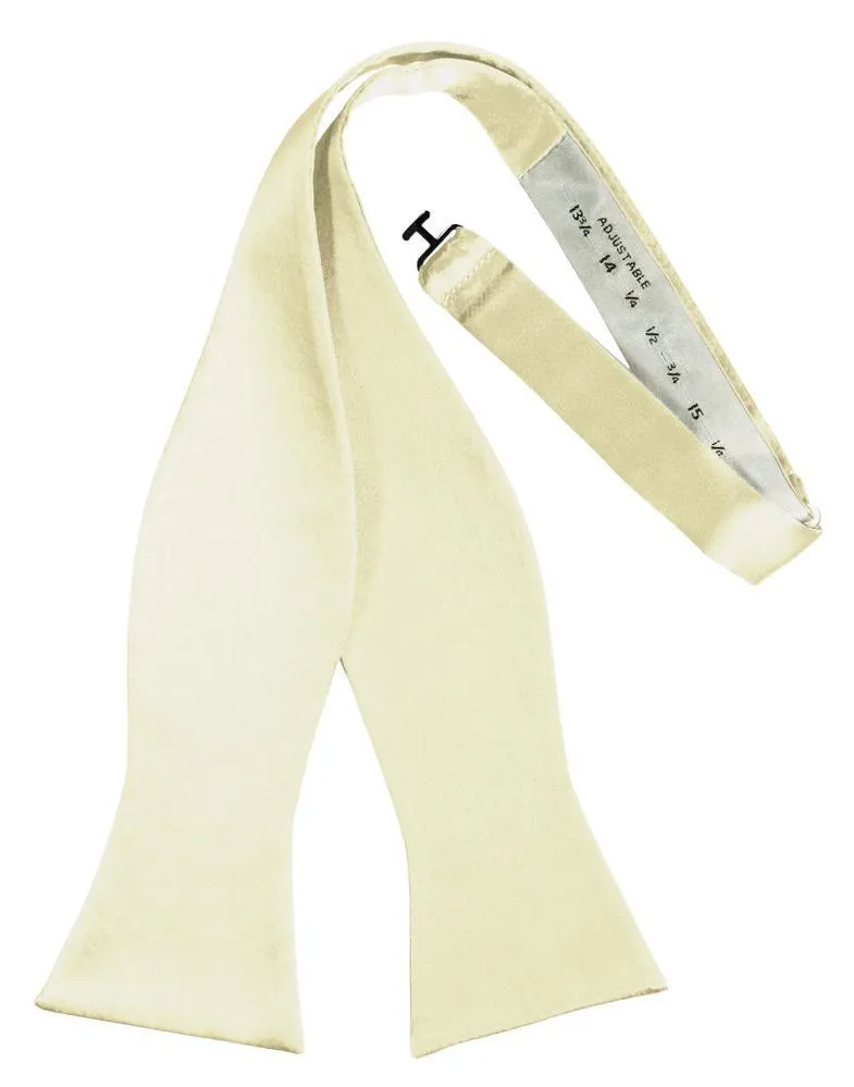 Ivory Luxury Satin Bow Tie