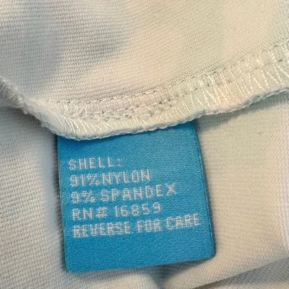 J. McLaughlin Catalina Cloth 3/4 length sleeve Light Aqua and White Dress Size M
