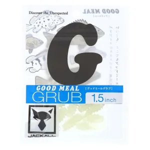 JACKALL Good Meal Aji Soft Plasic 1.5" Grub - Glow