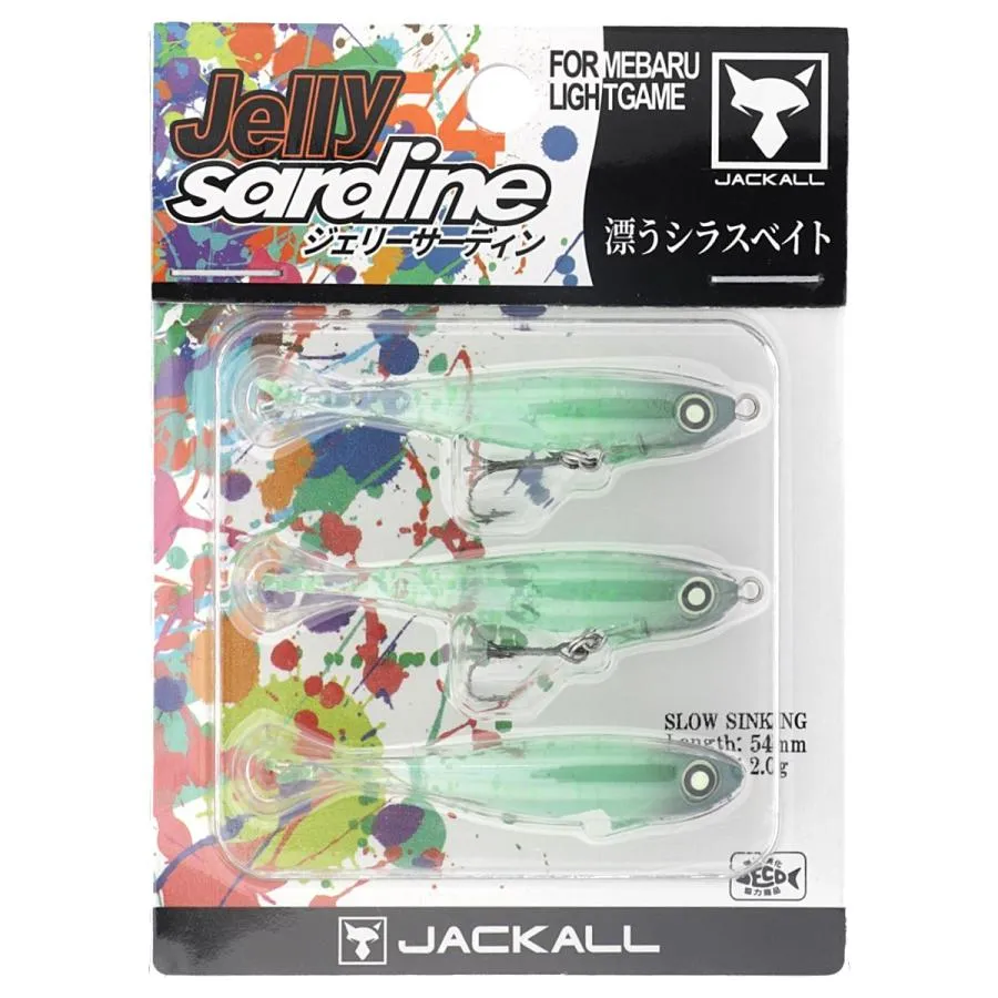 JACKALL Jelly Sardine 54 Soft Plastic Lures
