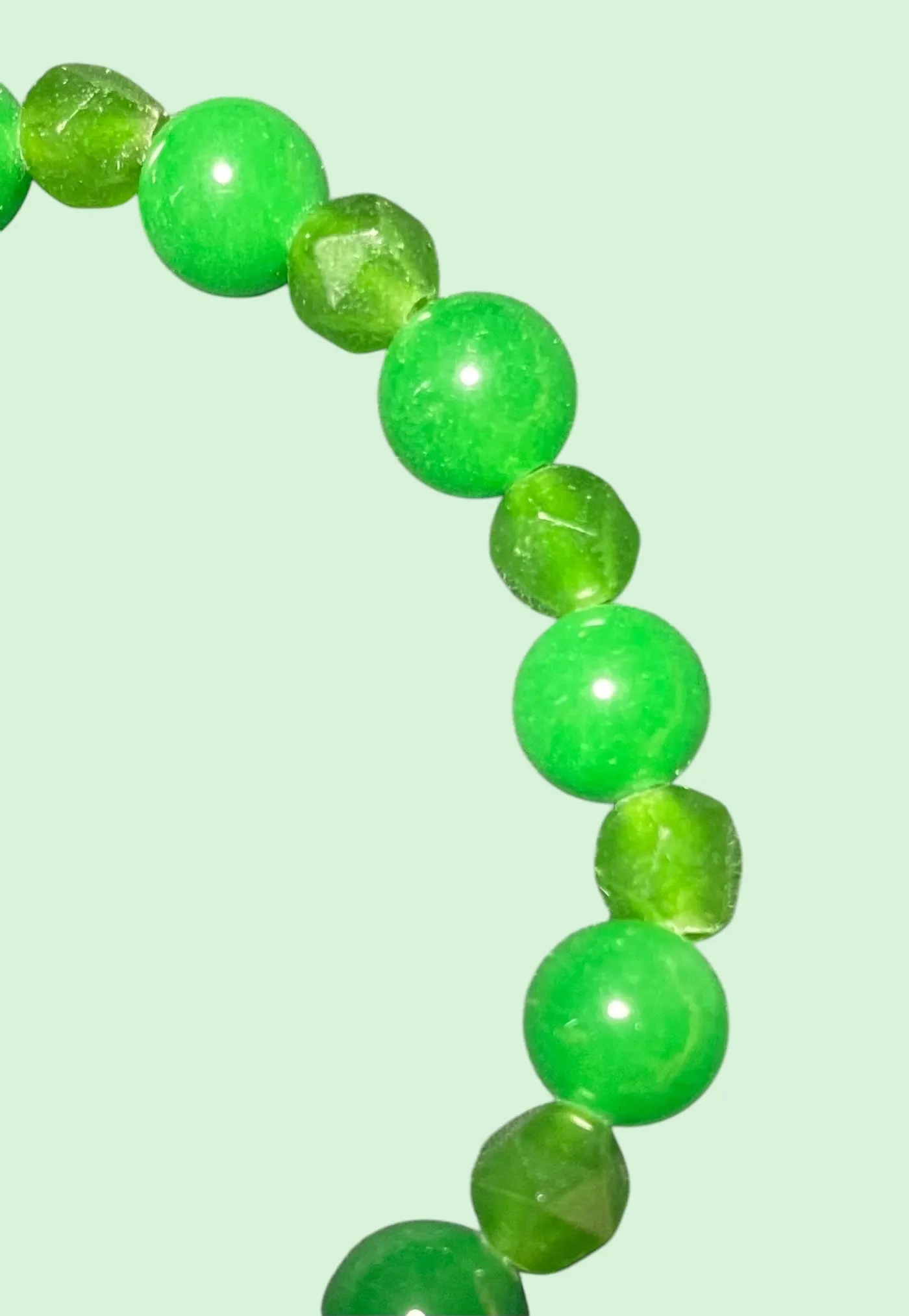 Jade Stretch Beaded Bracelet
