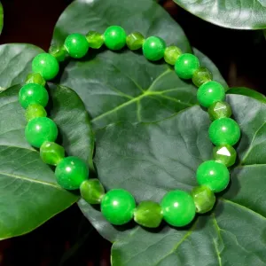 Jade Stretch Beaded Bracelet