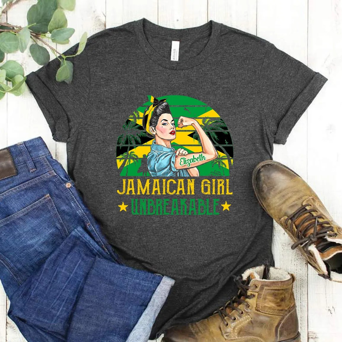 Jamaican Girl Unbreakable Personalized T-shirt