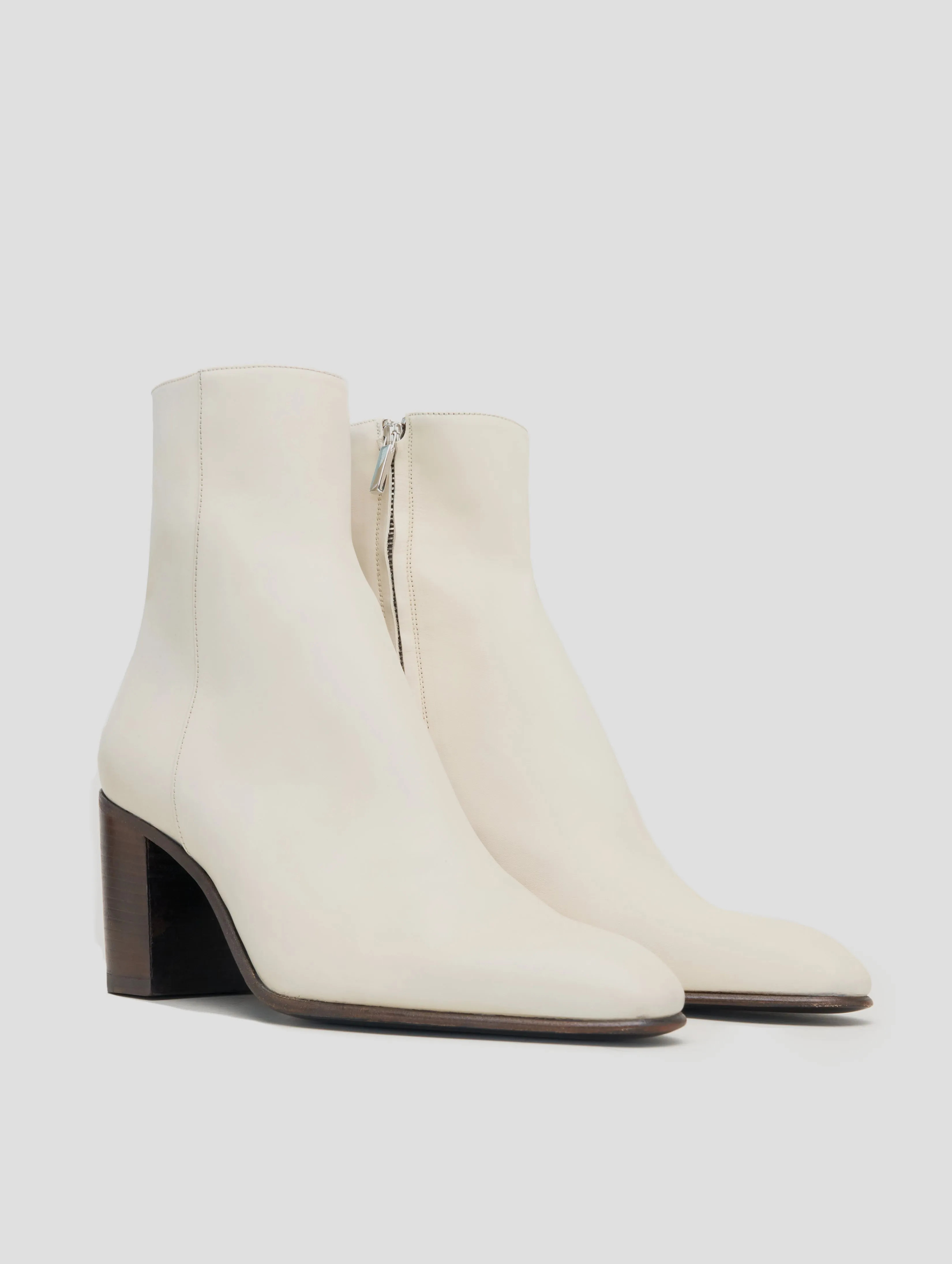 JANIS 80MM ANKLE BOOT IN IVORY CALFSKIN - Woman