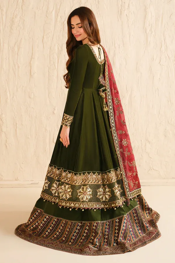 Jazmine Formals Unstitched Collection Luxury Embroidered Velvet Formal VF-2036
