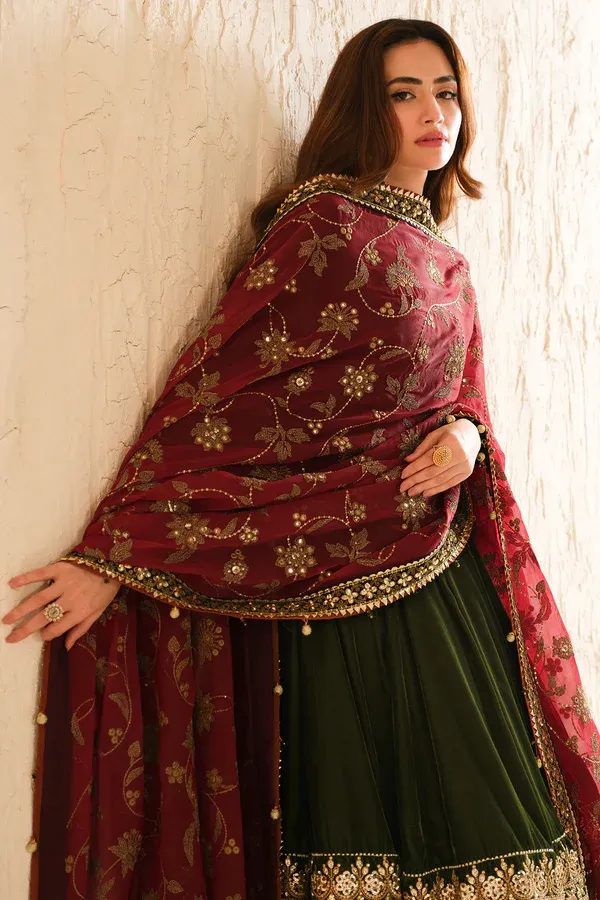 Jazmine Formals Unstitched Collection Luxury Embroidered Velvet Formal VF-2036