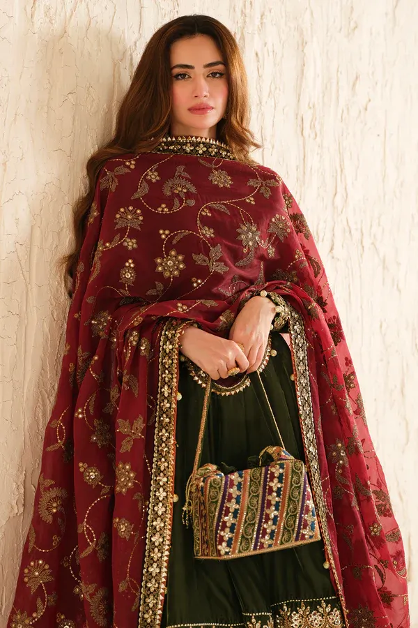 Jazmine Formals Unstitched Collection Luxury Embroidered Velvet Formal VF-2036