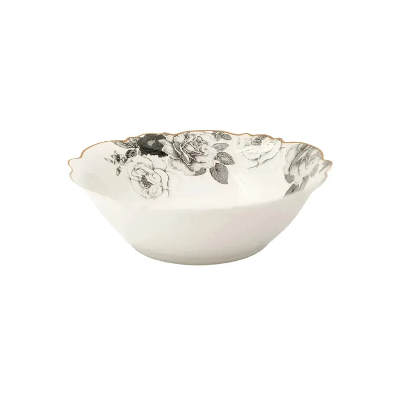 Jenna Clifford Black Rose Cereal Bowl Set of 4