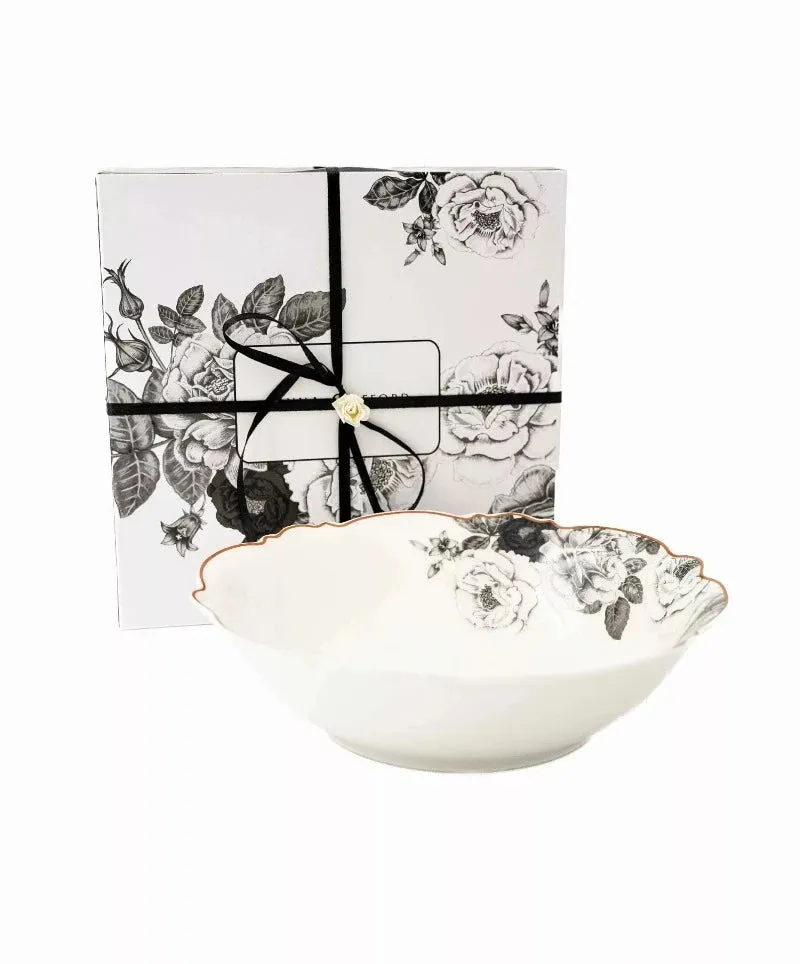 Jenna Clifford Black Rose Salad Bowl JC-7241