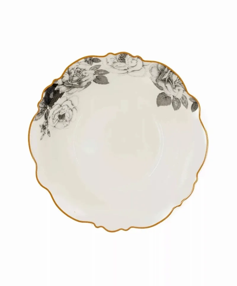 Jenna Clifford Black Rose Salad Bowl JC-7241