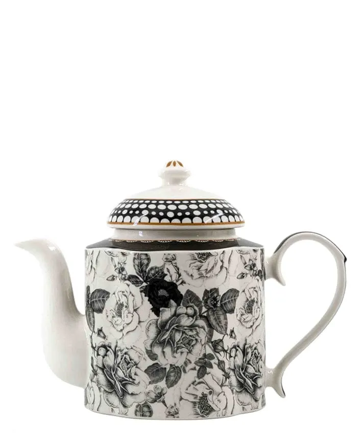 Jenna Clifford Black Rose Tea Pot 1200ml JC-7237