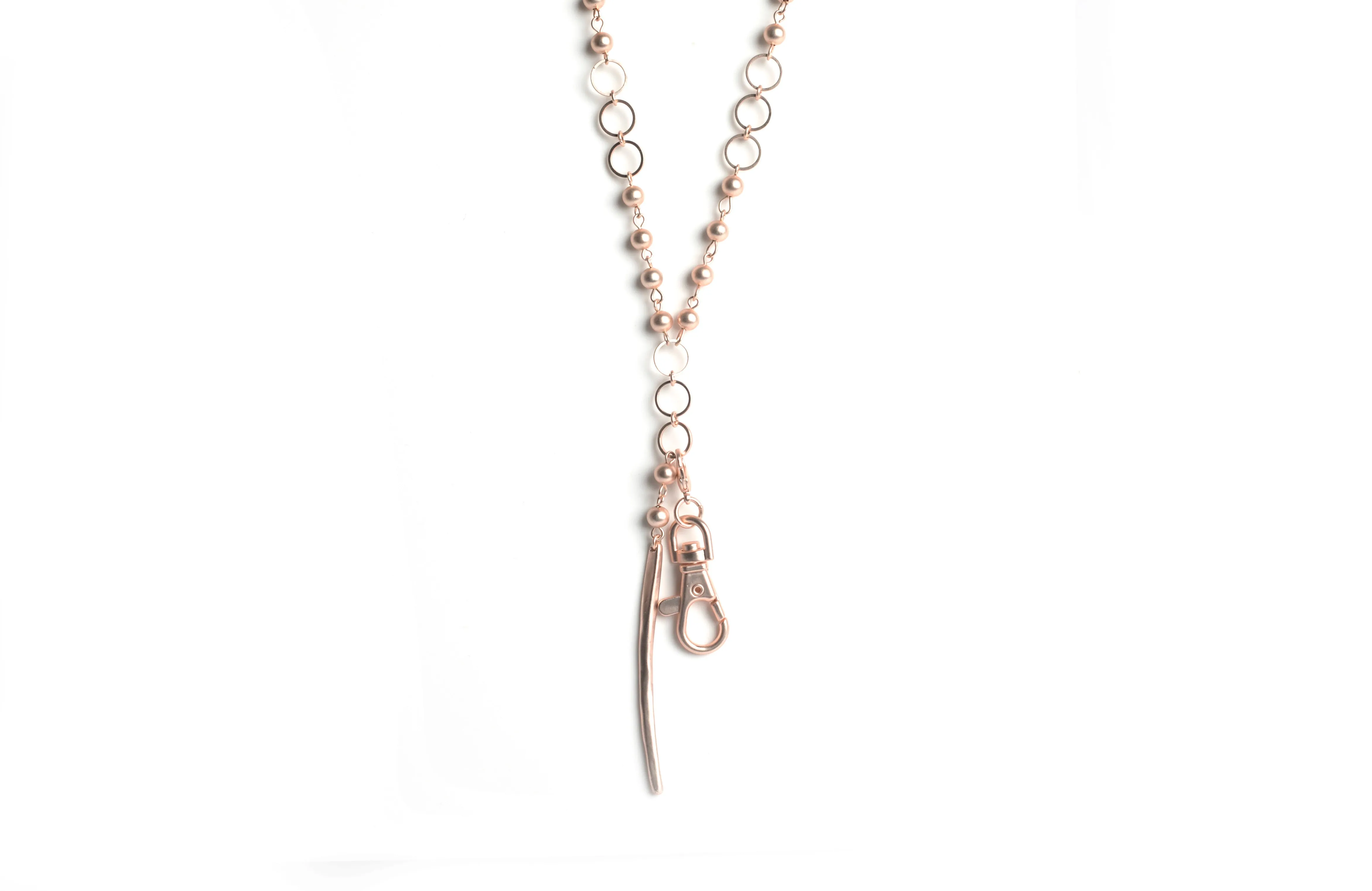 Jill Spear Pendant "y" (matte Rose Gold)