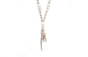 Jill Spear Pendant "y" (matte Rose Gold)