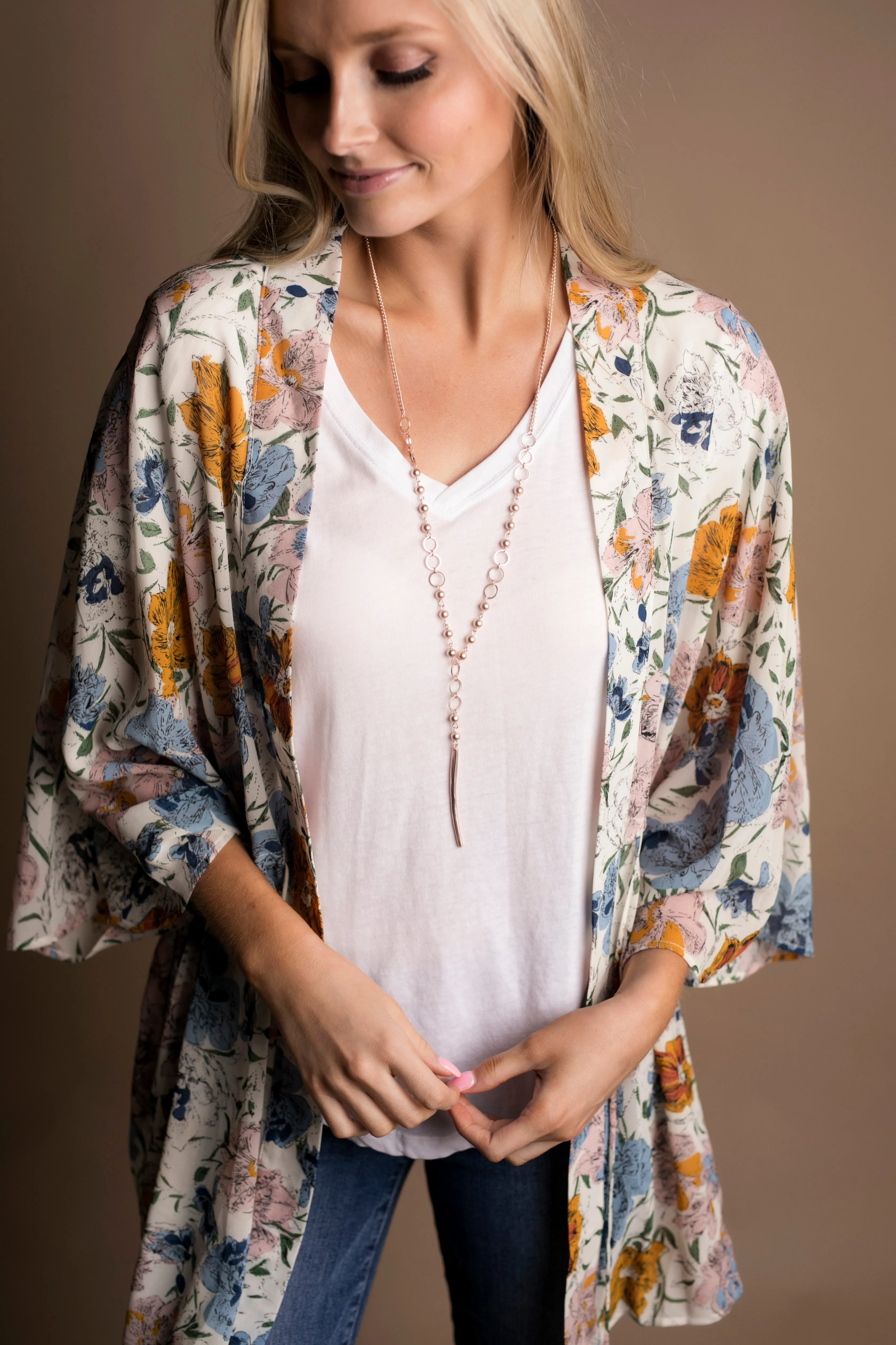 Jill Spear Pendant "y" (matte Rose Gold)