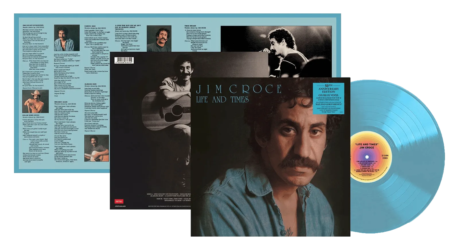 Jim Croce : Life & Times (50th Anniversary 180g Blue Vinyl]