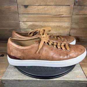 Johnston &amp; Murphy Banks Mens Size 13 M Tan Washed Sheepskin Lace Up Shoes