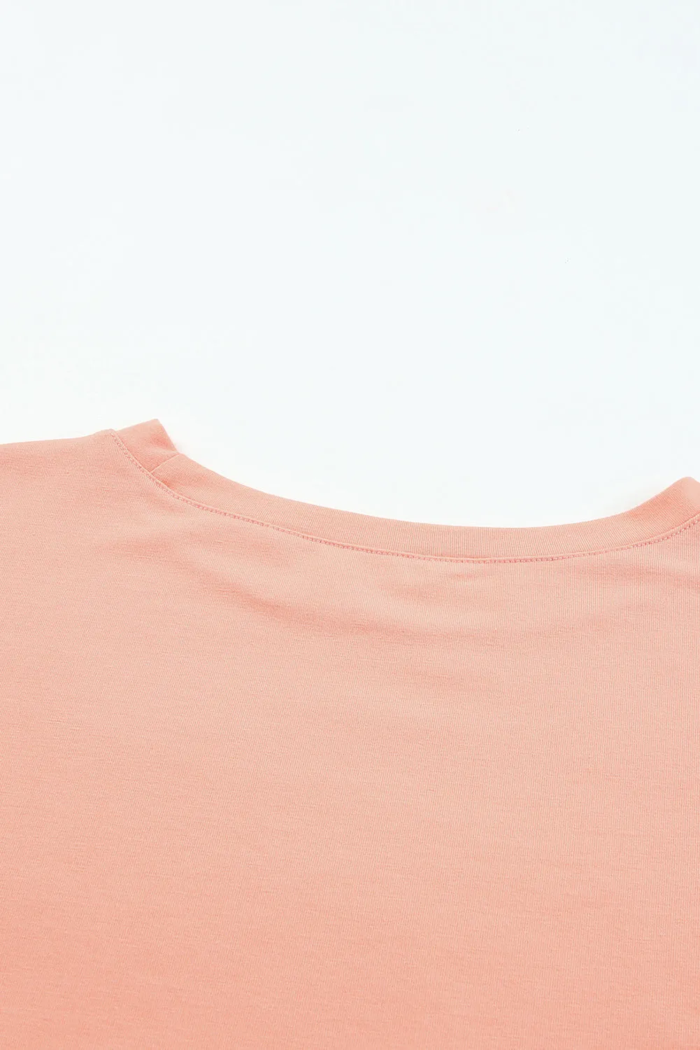 Joint Bubble Sleeve Round Neck Blouse
