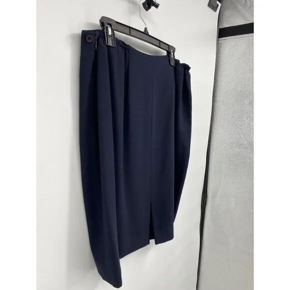 Jones New York Essentials Womens Suit Petite Size 16WP Navy Skirt Suit
